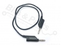 Silicone measuring lead 0.5m with banana plug 4mm black
